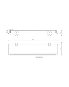 Inox Stainless Steel Glass Shelf