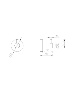 Inox Stainless Steel Robe Hook