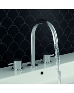 Inox Stainless Steel 3-Hole Deck Basin Mixer