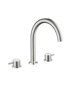 Inox Stainless Steel 3-Hole Deck Basin Mixer