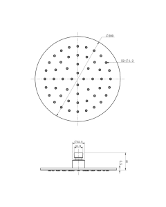 Inox 200mm Slim Shower Head Chrome