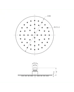 Inox 200mm Slim Shower Head Chrome