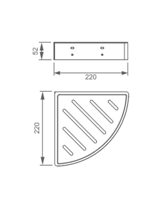 Inox Stainless Steel Shower Corner Basket Shelf