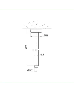 Inox Stainless Steel 200mm Ceiling Shower Arm