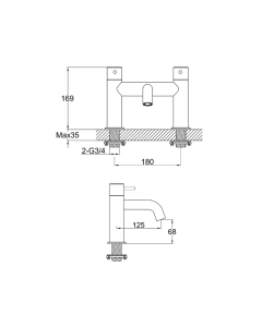 Inox Stainless Steel Bath Filler
