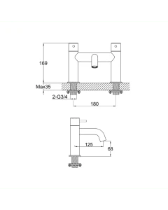 Inox Stainless Steel Bath Filler
