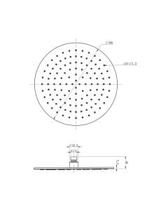 Inox Stainless Steel 300mm Slim Shower Head
