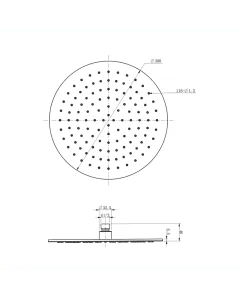 Inox Stainless Steel 300mm Slim Shower Head