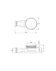 Inox Stainless Steel Slim Shower Waste