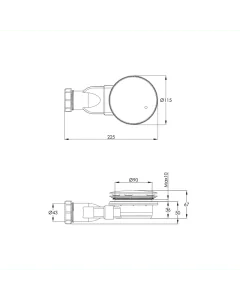 Inox Stainless Steel Slim Shower Waste