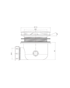 Inox Stainless Steel Shower Waste
