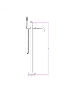 Inox Stainless Steel Floor Standing Bath Shower Mixer