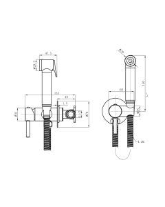 Inox Stainless Steel Hot and Cold Douche Set
