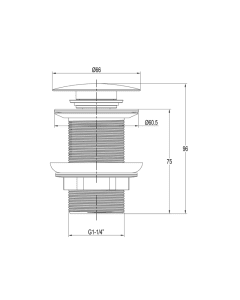 Inox Stainless Steel Unslotted Basin Waste