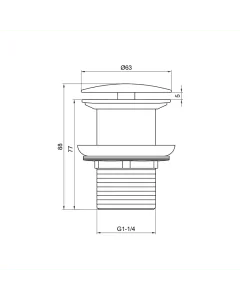 Inox Stainless Steel Unslotted Freeflow Basin Waste