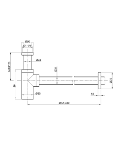 Inox Stainless Steel Bottle Trap
