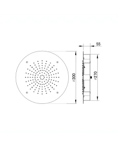 Inox Stainless Steel Ceiling Mounted Shower Head