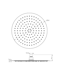 Inox Stainless Steel Glide 300mm Shower Head