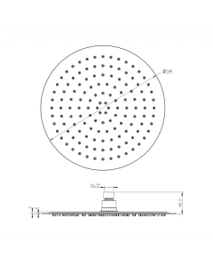 Inox Stainless Steel Glide 300mm Shower Head