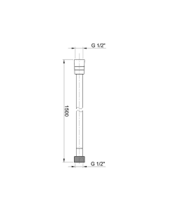Inox 1.5m Stainless Steel Shower Hose