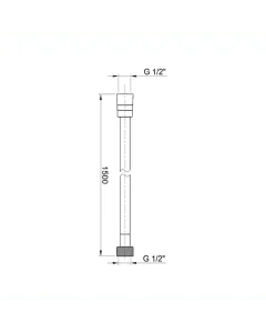 Inox 1.5m Stainless Steel Shower Hose