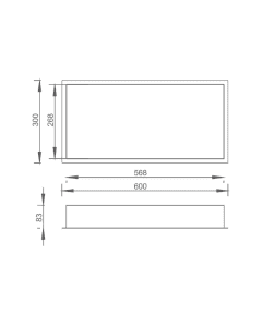 Inox Stainless Steel Rectangular Shower Niche