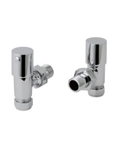 JTP Angled Radiator Valves Chrome 