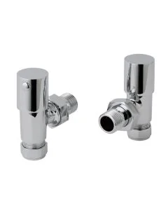 JTP Angled Radiator Valves Chrome 
