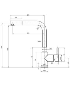 Apco Pull-Out Sink Mixer Tap Stainless Steel