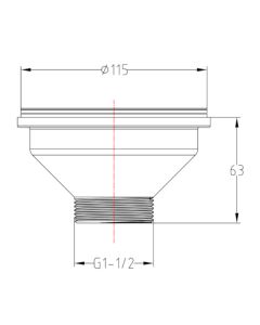 JTP 90mm Basket Strainer Waste Brushed Black