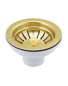 JTP 90mm Basket Strainer Waste Brushed Brass