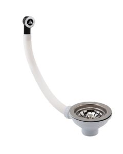 JTP 90mm Strainer Waste Round Overflow Chrome