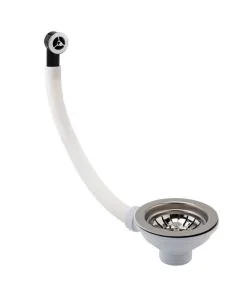 JTP 90mm Strainer Waste Round Overflow Chrome