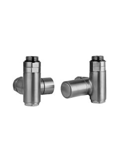 JTP Dual Fuel Radiator Valves Brushed Black