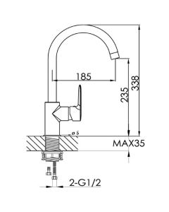 Essence Kitchen Sink Mixer Tap Chrome