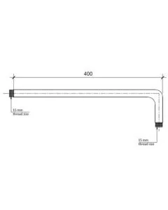 Grosvenor 400mm Wall Shower Arm Brass