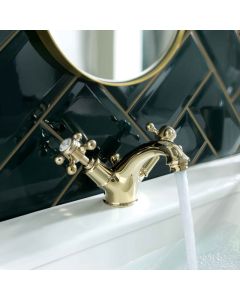 Grosvenor Cross Basin Mixer Gold