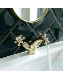 Grosvenor Cross Basin Mixer Gold