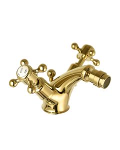 Grosvenor Cross Bidet Mixer Gold