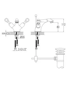 Grosvenor Lever Basin Mixer Gold