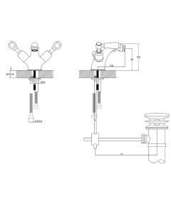 Grosvenor Lever Bidet Mixer Gold