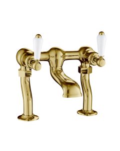 Grosvenor Lever Deck Bath Filler Gold