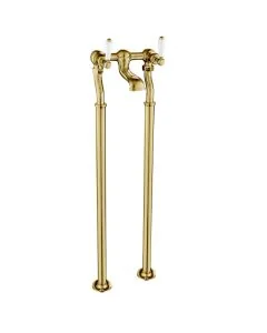Grosvenor Lever Freestanding Bath Filler Gold