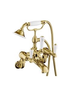 Grosvenor Lever Wall Bath Shower Mixer Gold