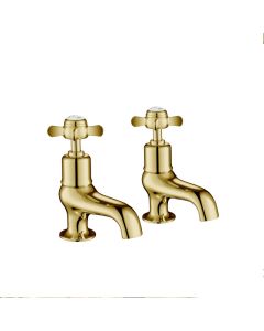 Grosvenor Pinch Bath Taps Gold