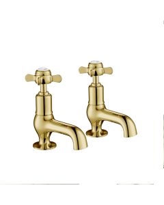 Grosvenor Pinch Cloakroom Basin Taps Gold
