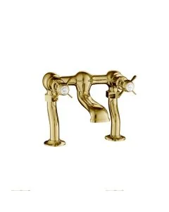 Grosvenor Pinch Deck Bath Filler Gold