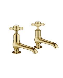 Grosvenor Pinch Long Nose Basin Taps Gold