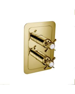 Grosvenor Pinch 2 Way Thermostatic Shower Valve Gold