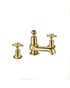 Grosvenor Pinch 3-Hole Basin Mixer Gold